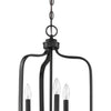 Bolden Three Light Foyer Pendant in Flat Black