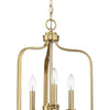 Bolden Three Light Foyer Pendant in Satin Brass