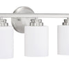Bolden Three Light Vanity in Brushed Polished Nickel