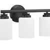 Bolden Three Light Vanity in Flat Black
