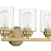 Bolden Three Light Vanity in Satin Brass