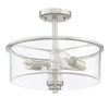 Bolden Two Light Convertible Semi Flush in Brushed Polished Nickel