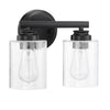 Bolden Two Light Vanity in Flat Black