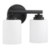 Bolden Two Light Vanity in Flat Black
