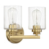 Bolden Two Light Vanity in Satin Brass