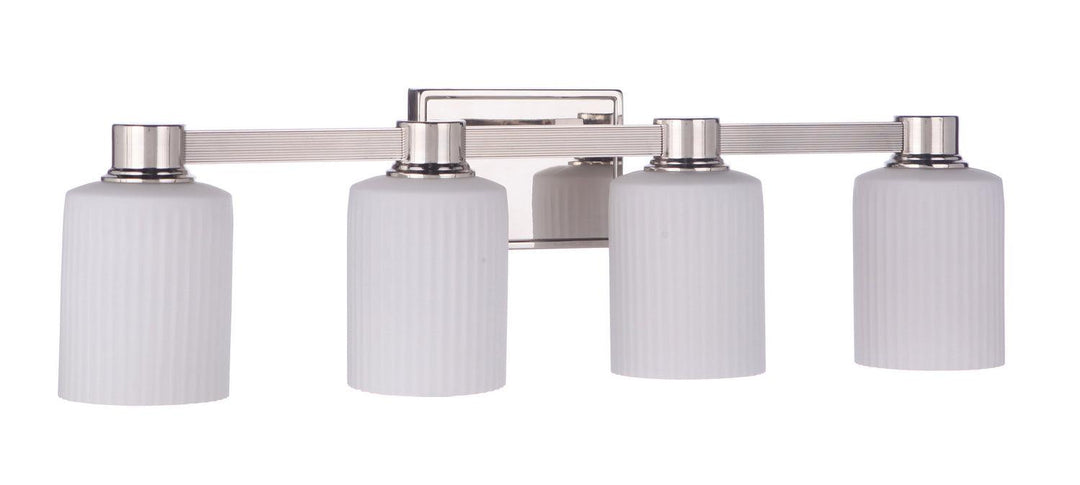 Bretton Four Light Vanity in Polished Nickel