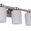 Bretton Three Light Vanity in Polished Nickel