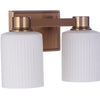 Bretton Two Light Vanity in Satin Brass
