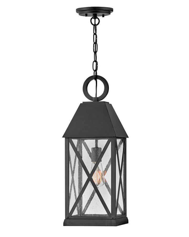 Briar LED Hanging Lantern in Museum Black