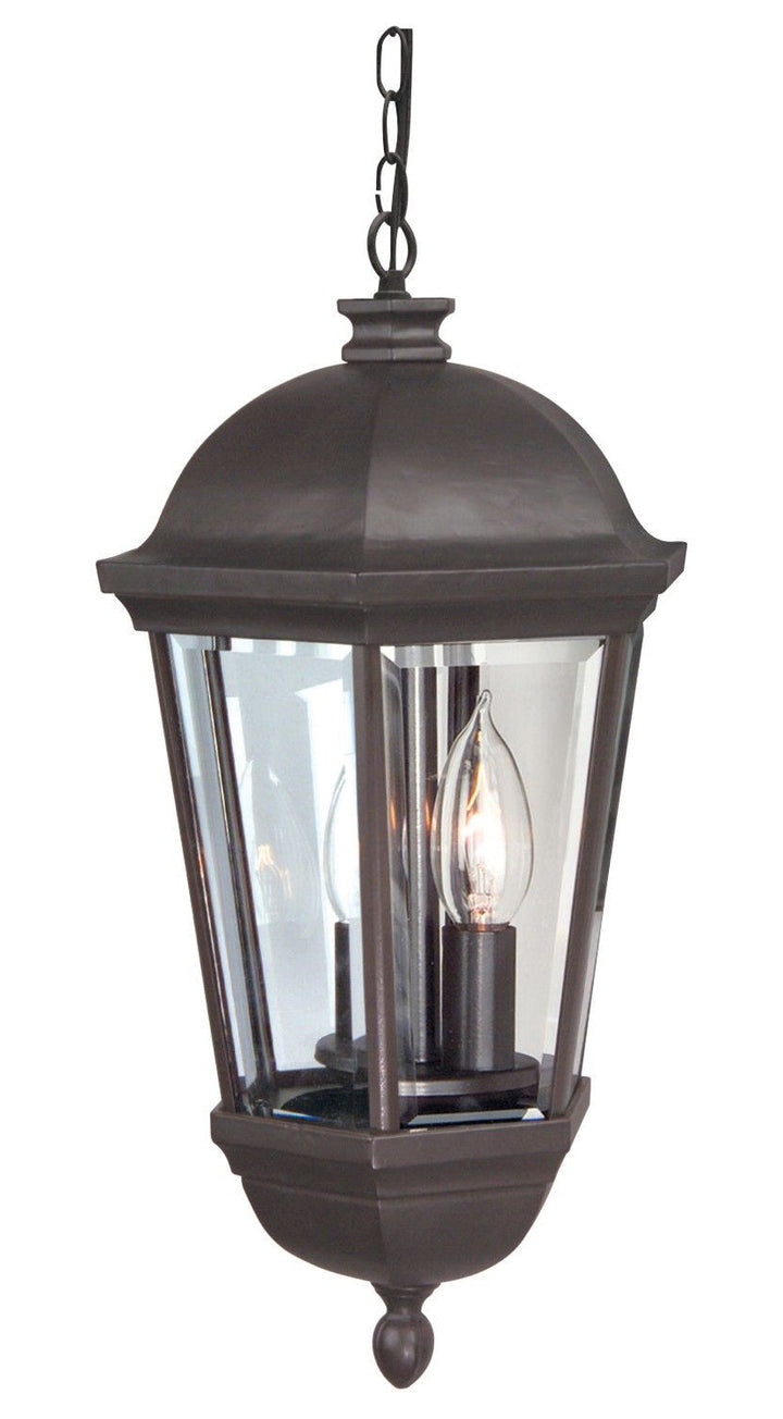 Britannia Three Light Pendant in Oiled Bronze Outdoor