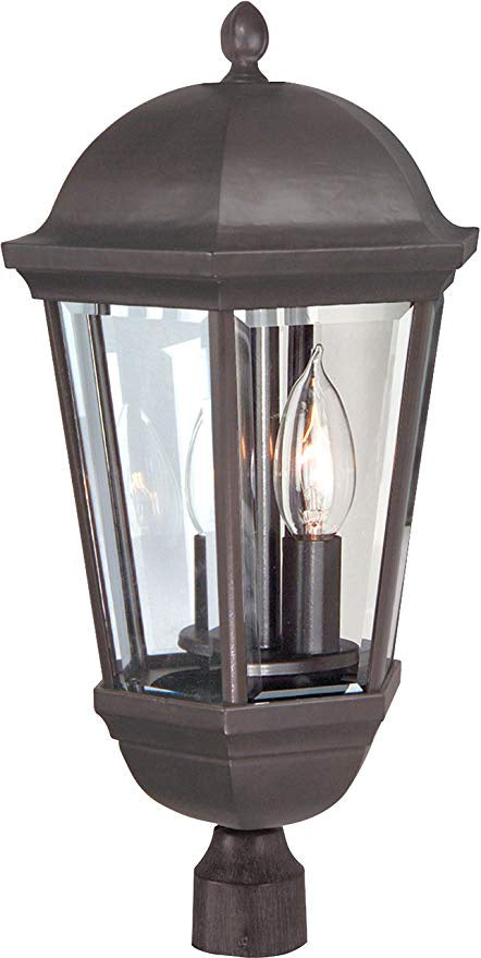 Britannia Three Light Post Mount in Oiled Bronze Outdoor