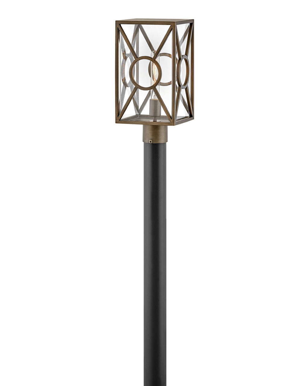 Brixton LED Post Top or Pier Mount in Burnished Bronze