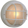 Bulkheads Oval and Round One Light Flushmount in Textured White