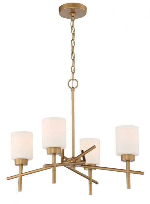 Cadence Four Light Chandelier in Soft Gold