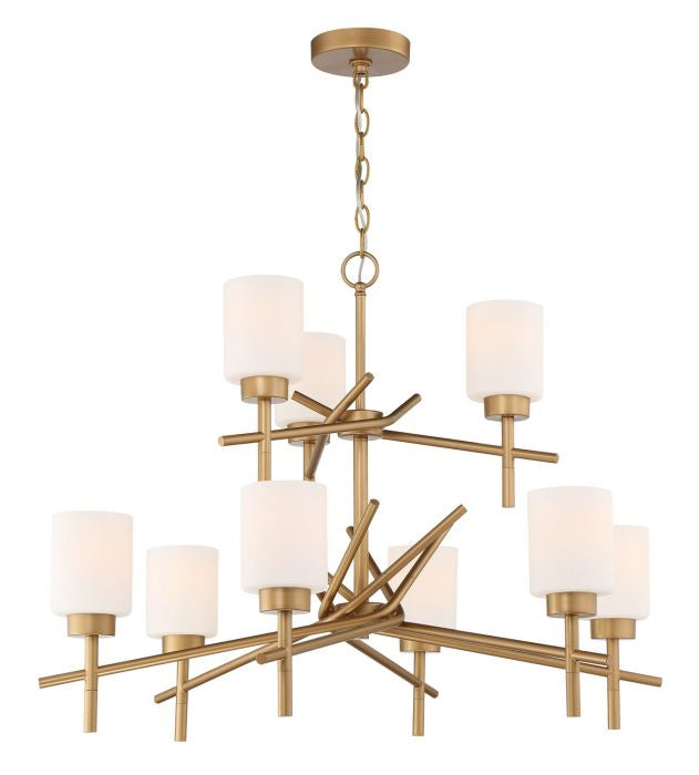 Cadence Nine Light Chandelier in Soft Gold