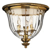 Cambridge LED Flush Mount in Burnished Brass