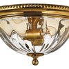 Cambridge LED Flush Mount in Burnished Brass