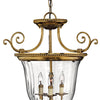 Cambridge LED Foyer Pendant in Burnished Brass