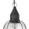 Cape Cod LED Hanging Lantern in Aged Zinc