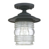 Capital Lighting One Light Outdoor Flush Mount, Black