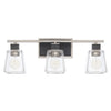Capital Lighting Three Light Vanity in Black Tie