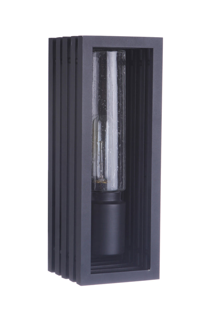 Carmel One Light Outdoor Wall Mount in Textured Black