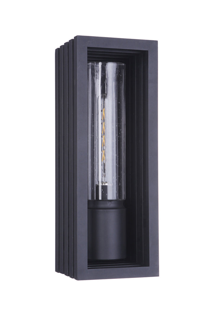 Carmel One Light Outdoor Wall Mount in Textured Black