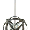 Carson LED Outdoor Chandelier in Vintage Iron