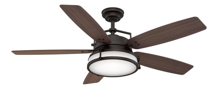 Casablanca Caneel Bay 56" Indoor/Outdoor Ceiling Fan with 27W and Wall Control in Maiden Bronze