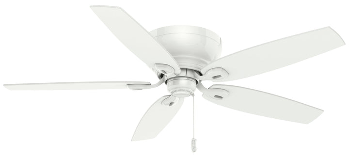 Casablanca Durant 54" Indoor Flushmount Pull Chain Ceiling Fan in Snow White