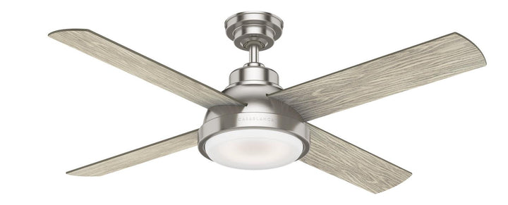 Casablanca Levitt 54" Indoor Ceiling Fan with 16WLED and Wall Control in Brushed Nickel