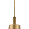 Cedric LED Pendant in Lacquered Brass