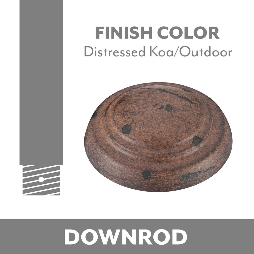 Ceiling Fan Downrod in Distressed Koa