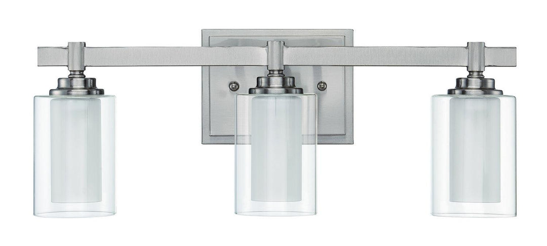 Celeste Three Light Vanity in Brushed Polished Nickel