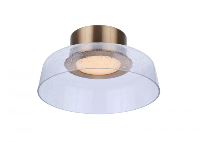 Centric LED Flushmount in Satin Brass