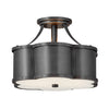 Chance LED Foyer Pendant in Blackened Brass