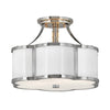 Chance LED Foyer Pendant in Polished Nickel