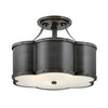 Chance LED Semi-Flush Mount in Blackened Brass