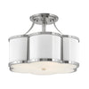 Chance LED Semi-Flush Mount in Polished Nickel