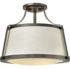 Charlotte LED Semi-Flush Mount in Antique Nickel