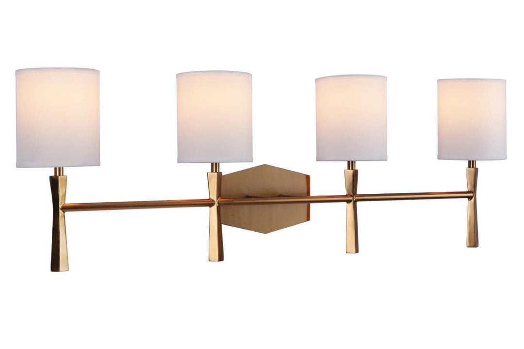 Chatham Four Light Vanity in Satin Brass