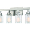 Chicago Four Light Vanity in Brushed Polished Nickel