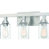 Chicago Three Light Vanity in Brushed Polished Nickel
