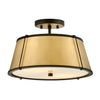 Clarke LED Semi-Flush Mount in Black