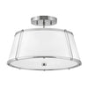 Clarke LED Semi-Flush Mount in Polished Nickel