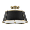 Clarke LED Semi-Flush Mount in Warm Brass