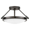 Collier LED Semi-Flush Mount in Black Oxide
