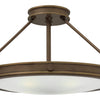 Collier LED Semi-Flush Mount in Light Oiled Bronze