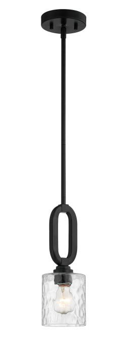 Collins One Light Mini Pendant in Flat Black