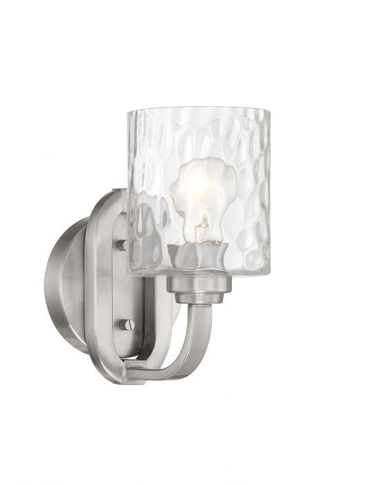 Collins One Light Wall Sconce in Brushed Polished Nickel